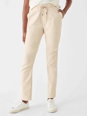 Faherty Traveler Pant Sandstone Women's Cotton Jogger Pants XS